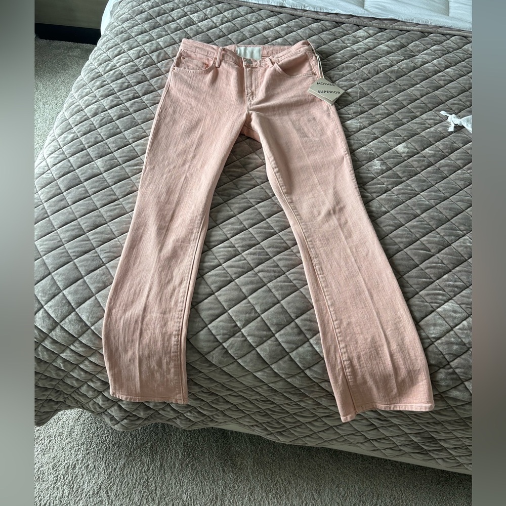 Mother Denim THE INSIDER HOVER PEACH PARFAIT JEAN NWT 29